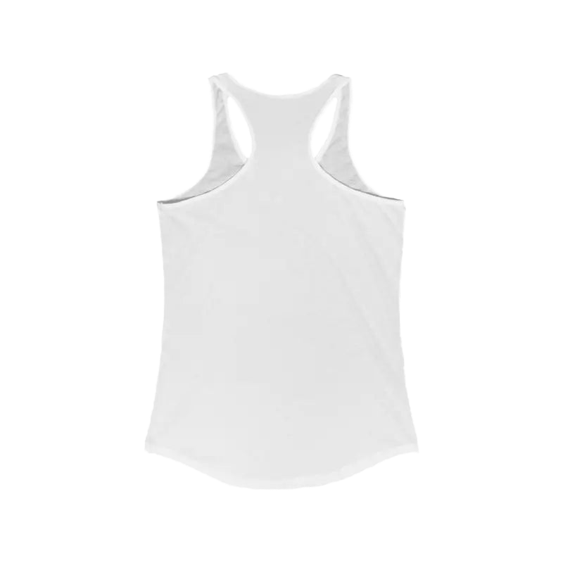 A white tank top with a simple, classic design.