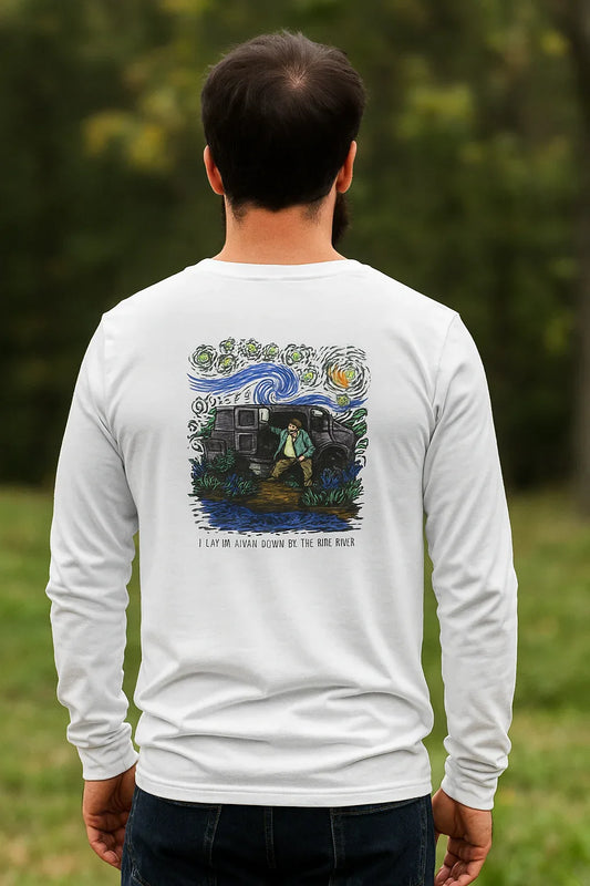 Down by the River – Van Gogh Inspired Long Sleeve Tee - Just Chilling Inc.