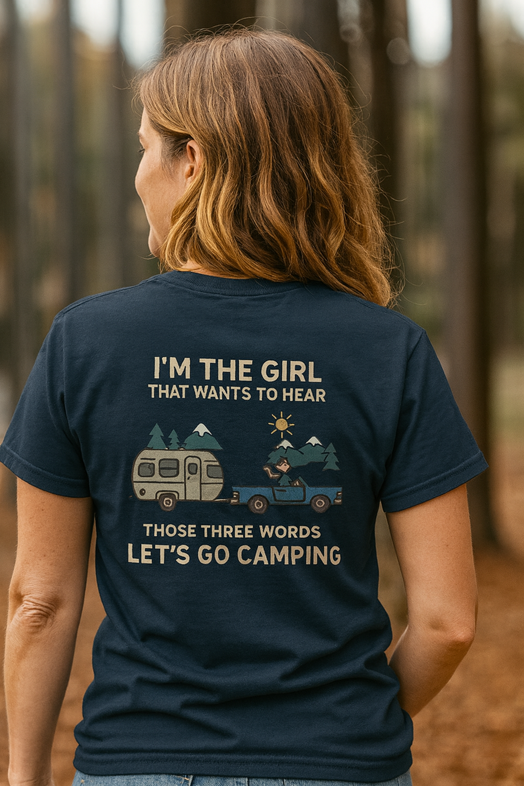 Let’s Go Camping – Adventure Girl Tee by Just Chilling Inc.