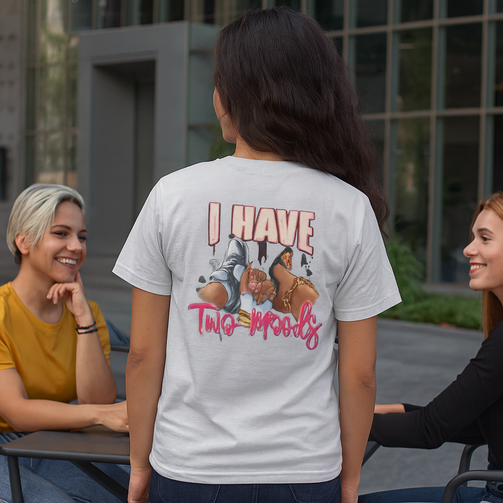 Just Chillin' Women's Cotton Crew Tee – “I Have Two Moods” Graphic T-Shirt