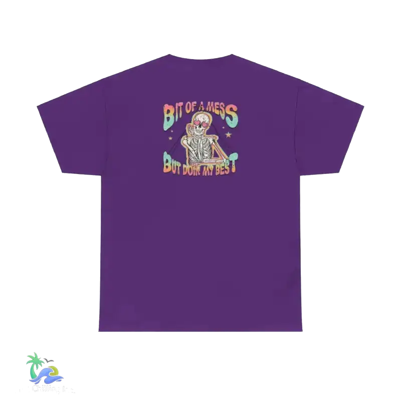 A bit of a mess tee Unisex Heavy Cotton Tee - Just Chilling Inc. -