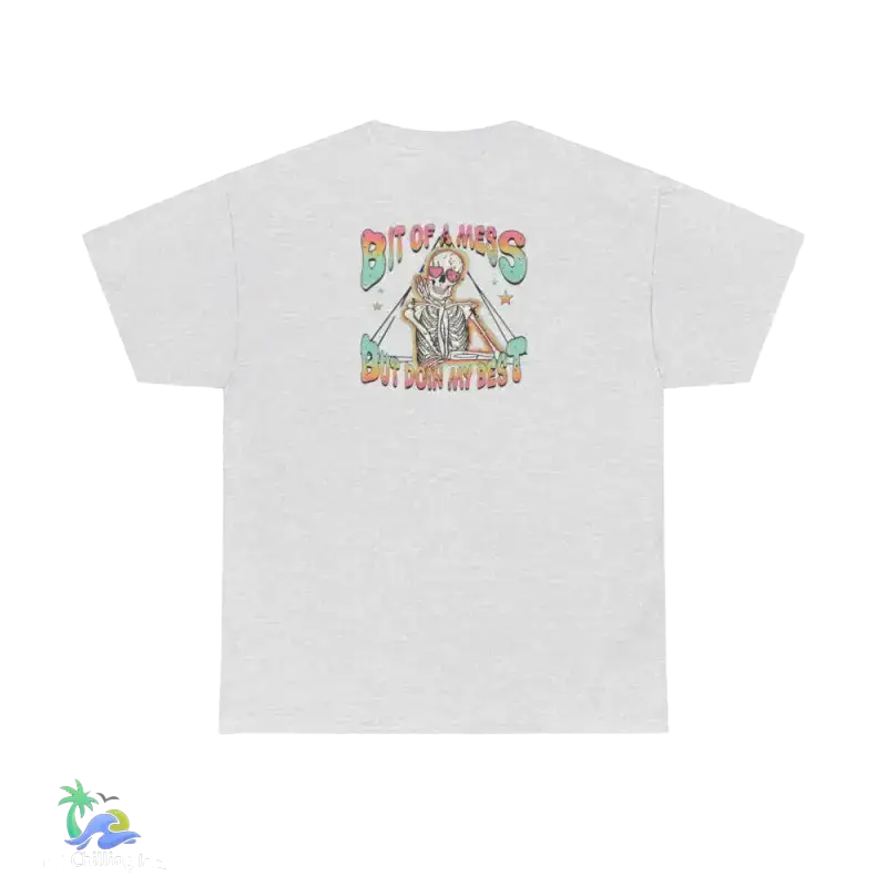 A bit of a mess tee Unisex Heavy Cotton Tee - Just Chilling Inc. -