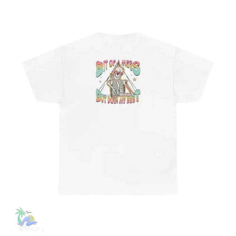 A bit of a mess tee Unisex Heavy Cotton Tee - Just Chilling Inc. -