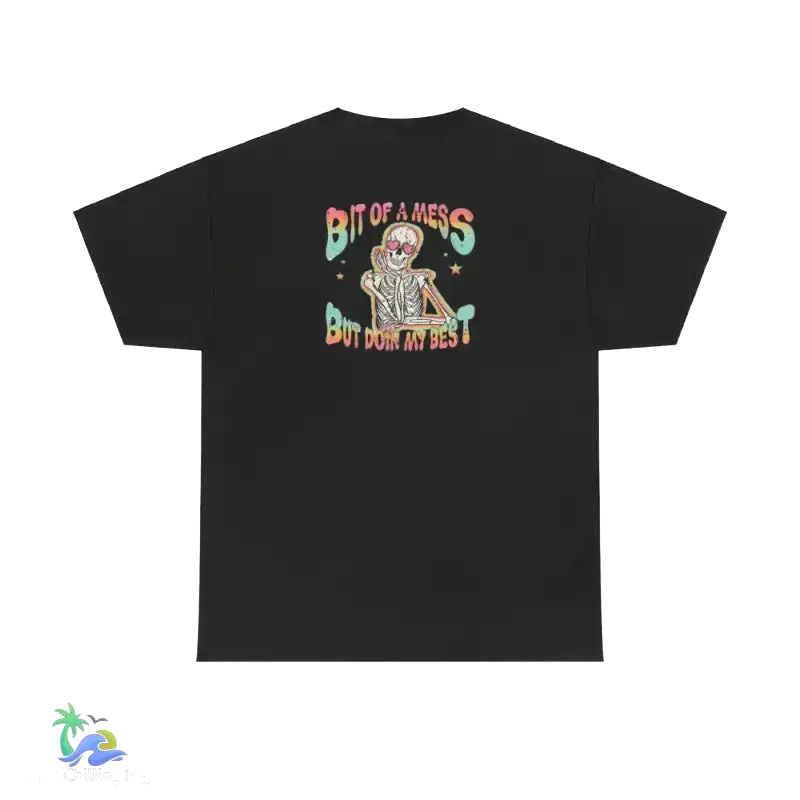 A bit of a mess tee Unisex Heavy Cotton Tee - Just Chilling Inc. -