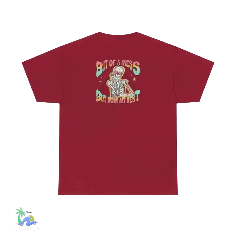 A bit of a mess tee Unisex Heavy Cotton Tee - Just Chilling Inc. -