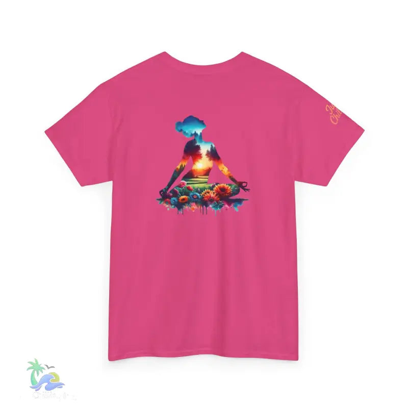 A girl meditating with inner nature t-shirt 👕 - Heliconia / S - T-Shirt