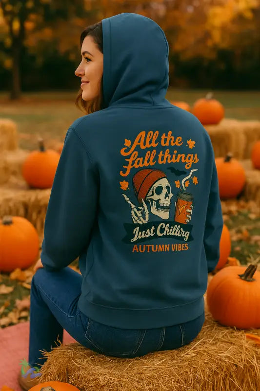 All The Fall Things- Blink 182 Throw Back Hoodie - S / Indigo Blue - Hoodie