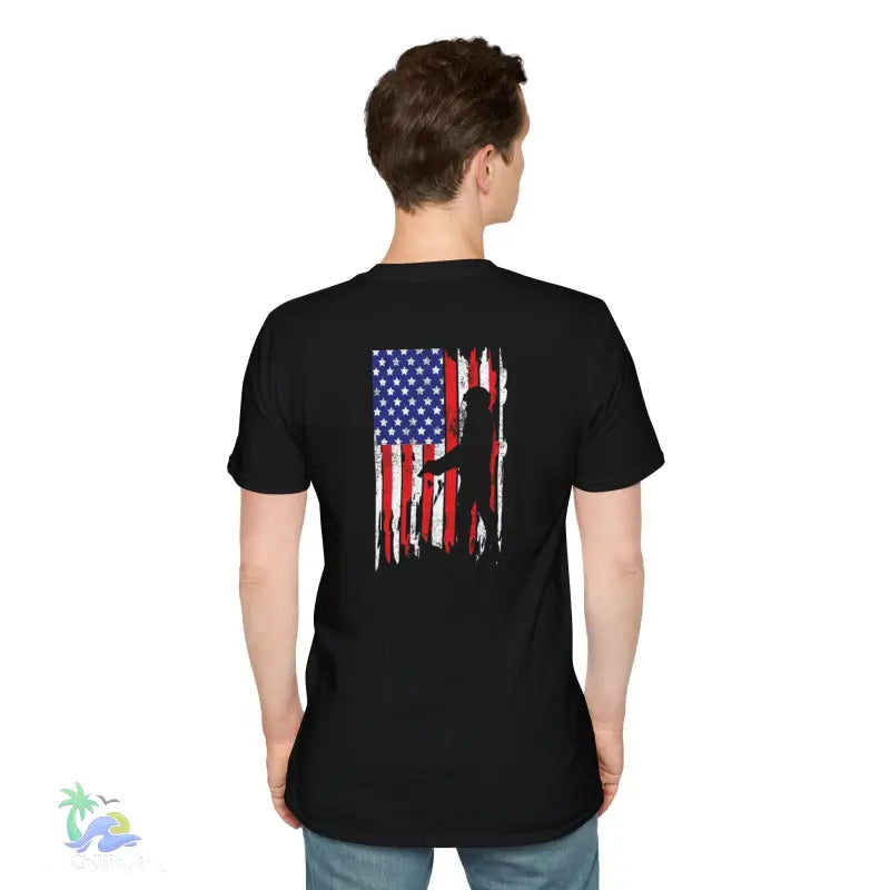 American Flag Soldier Unisex T-Shirt - T-Shirt