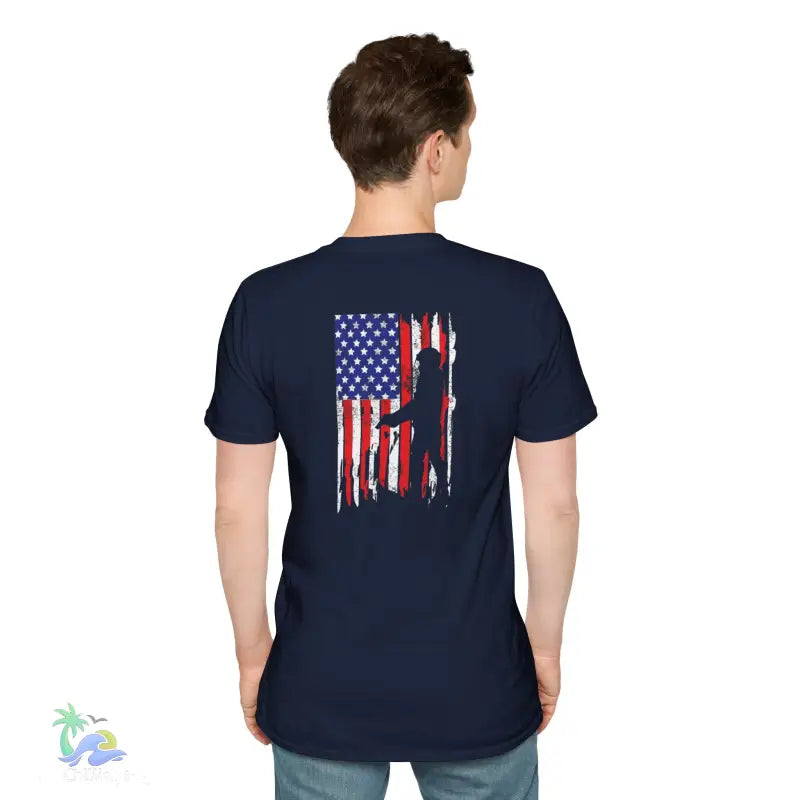 American Flag Soldier Unisex T-Shirt - T-Shirt