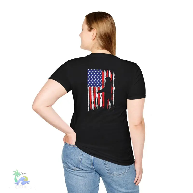 American Flag Soldier Unisex T-Shirt - T-Shirt