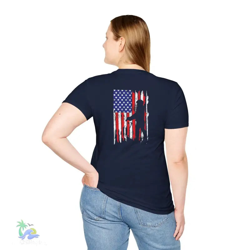 American Flag Soldier Unisex T-Shirt - T-Shirt