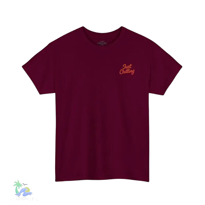Autumn Vibes T-Shirt - Just Chillin’ Vintage Tee for Nature Lovers - Berry / S - T-Shirt