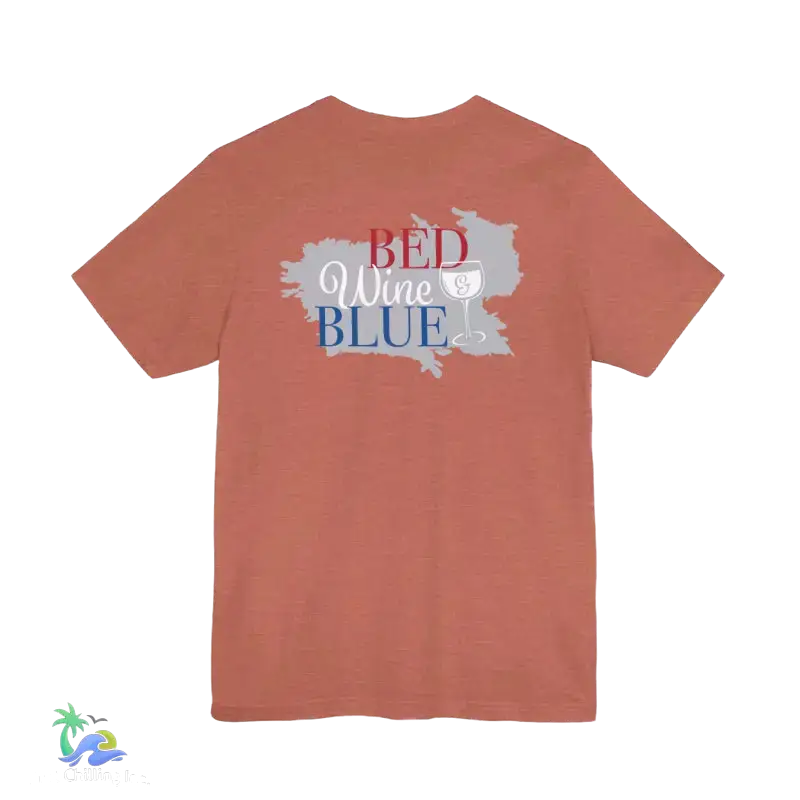 Bed wine and blue - fourth of July tee- Unisex Jersey Short Sleeve Tee - T-Shirt