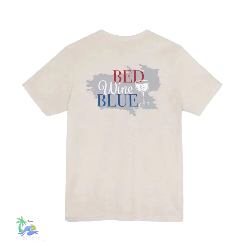 Bed wine and blue - fourth of July tee- Unisex Jersey Short Sleeve Tee - T-Shirt