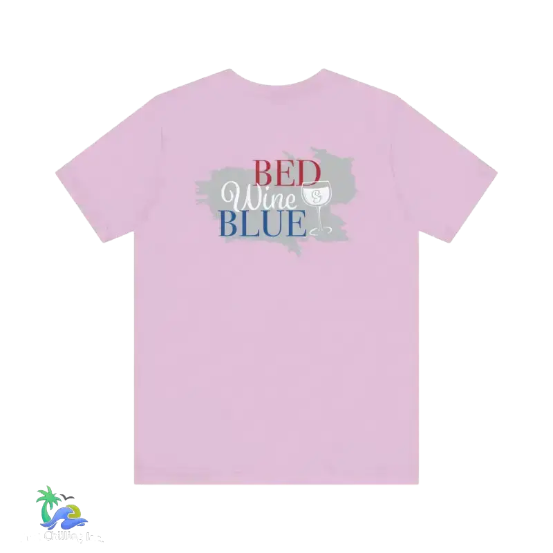 Bed wine and blue - fourth of July tee- Unisex Jersey Short Sleeve Tee - Lilac / XS - T-Shirt