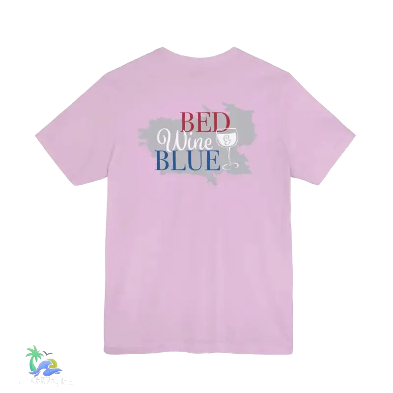 Bed wine and blue - fourth of July tee- Unisex Jersey Short Sleeve Tee - T-Shirt
