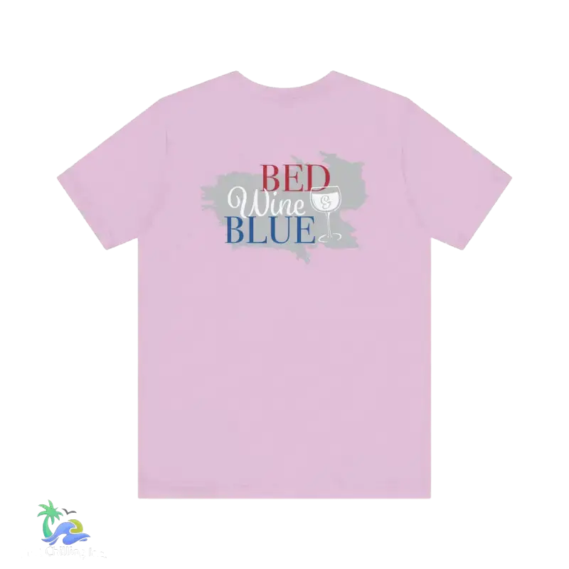 Bed wine and blue - fourth of July tee- Unisex Jersey Short Sleeve Tee - Lilac / XS - T-Shirt