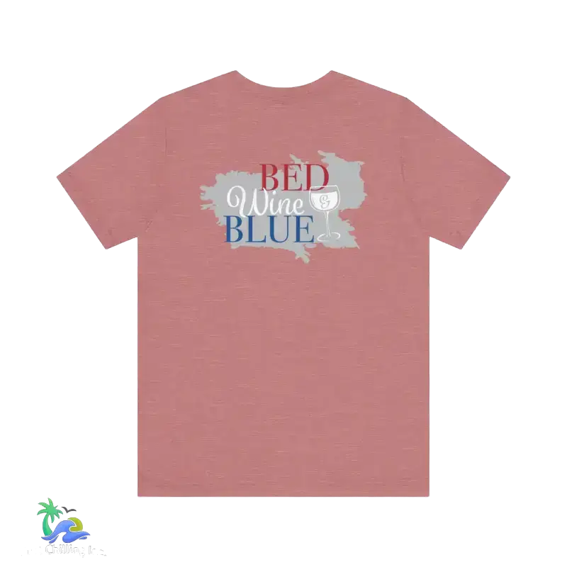 Bed wine and blue - fourth of July tee- Unisex Jersey Short Sleeve Tee - Heather Mauve / XS - T-Shirt