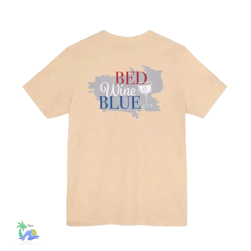 Bed wine and blue - fourth of July tee- Unisex Jersey Short Sleeve Tee - T-Shirt