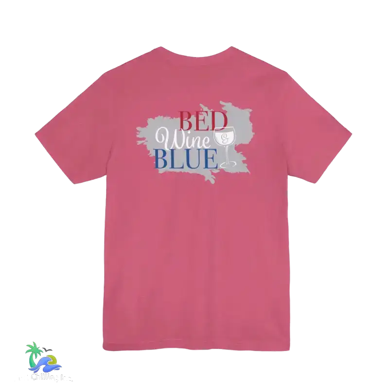 Bed wine and blue - fourth of July tee- Unisex Jersey Short Sleeve Tee - T-Shirt