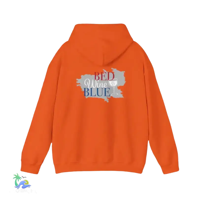 Bed wine and blue - Unisex Heavy Blend™ Hooded Sweatshirt - Just Chilling Inc. -