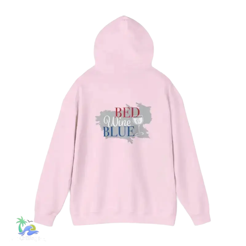Bed wine and blue - Unisex Heavy Blend™ Hooded Sweatshirt - Just Chilling Inc. -