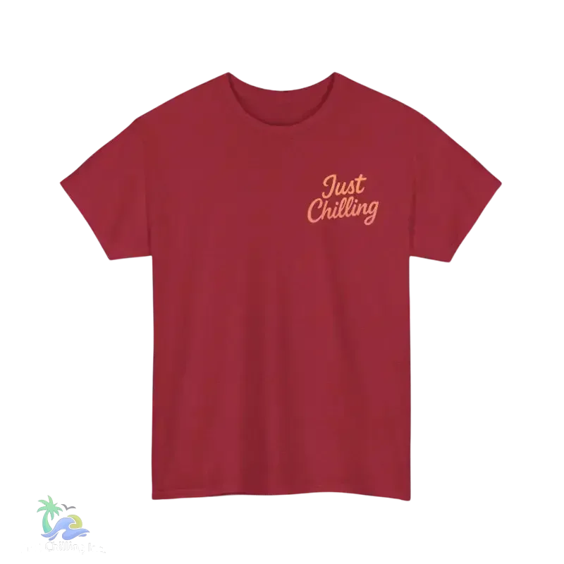 Unisex Cotton Tee – Heavy Cotton Shirt | Relaxed Fit T-Shirt for Beach Vibes - Just Chilling Inc.
