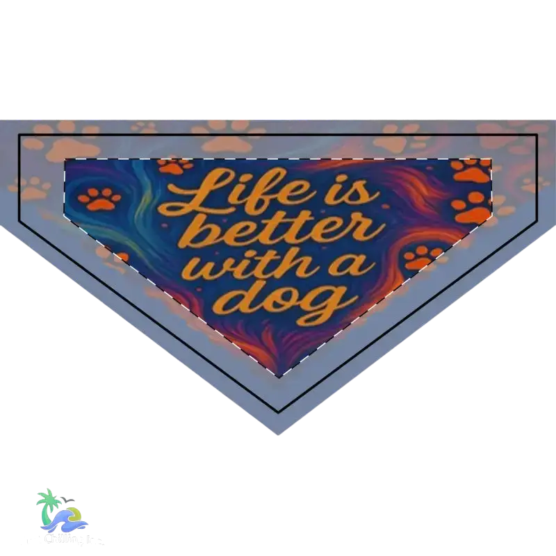 Cute Clip-on Pet Bandana - ’Life is Better with a Dog’ - S - Pets