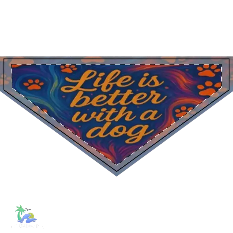 Cute Clip-on Pet Bandana - ’Life is Better with a Dog’ - XL - Pets