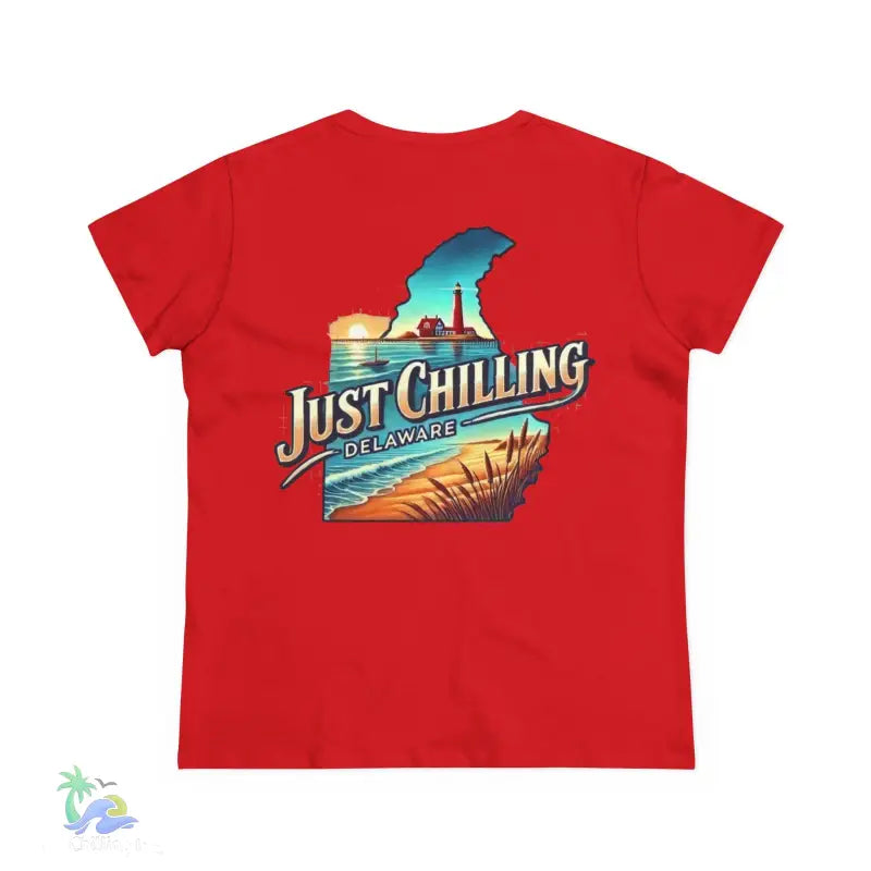 Delaware Just Chilling Tee Summer Vibes Shirt Beach Lover Gift Casual Comfort Top Vacation Outfit Essential Fun Graphic