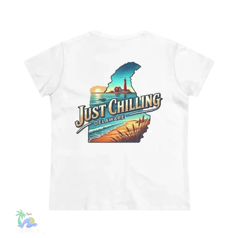 Delaware Just Chilling Tee Summer Vibes Shirt Beach Lover Gift Casual Comfort Top Vacation Outfit Essential Fun Graphic