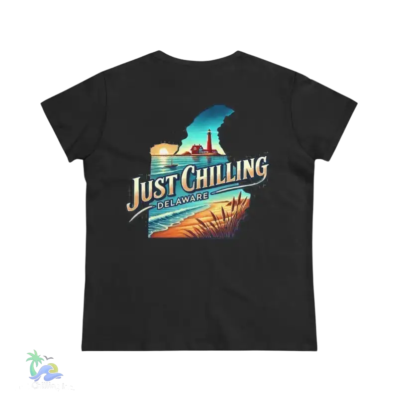 Delaware Just Chilling Tee Summer Vibes Shirt Beach Lover Gift Casual Comfort Top Vacation Outfit Essential Fun Graphic