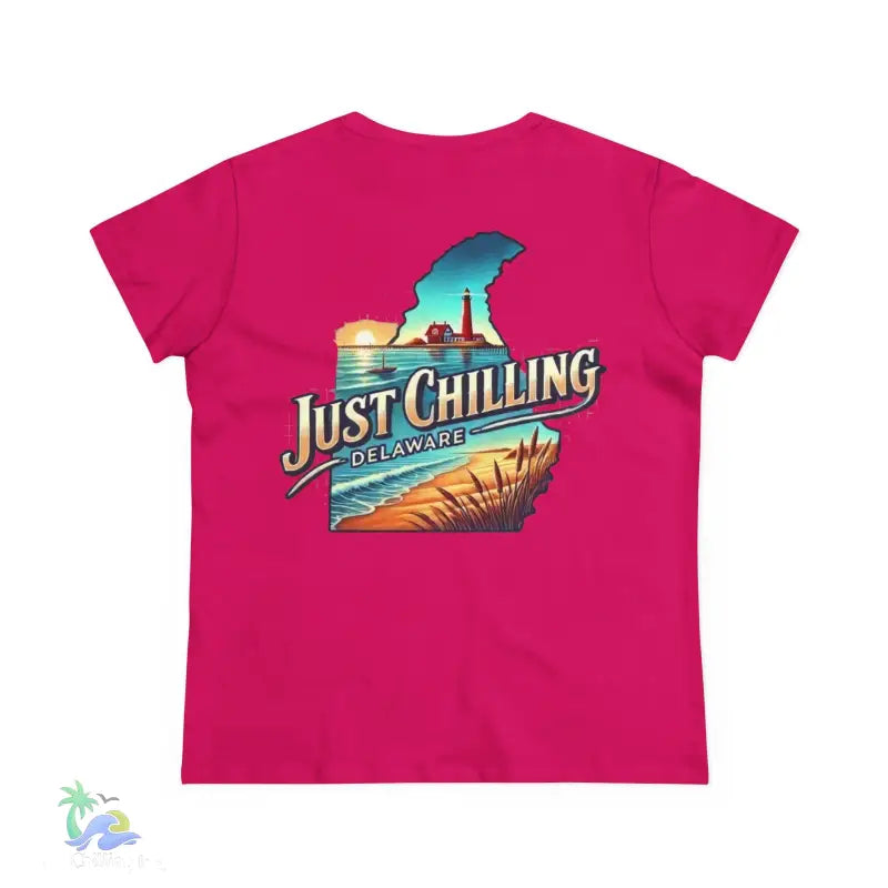 Delaware Just Chilling Tee Summer Vibes Shirt Beach Lover Gift Casual Comfort Top Vacation Outfit Essential Fun Graphic