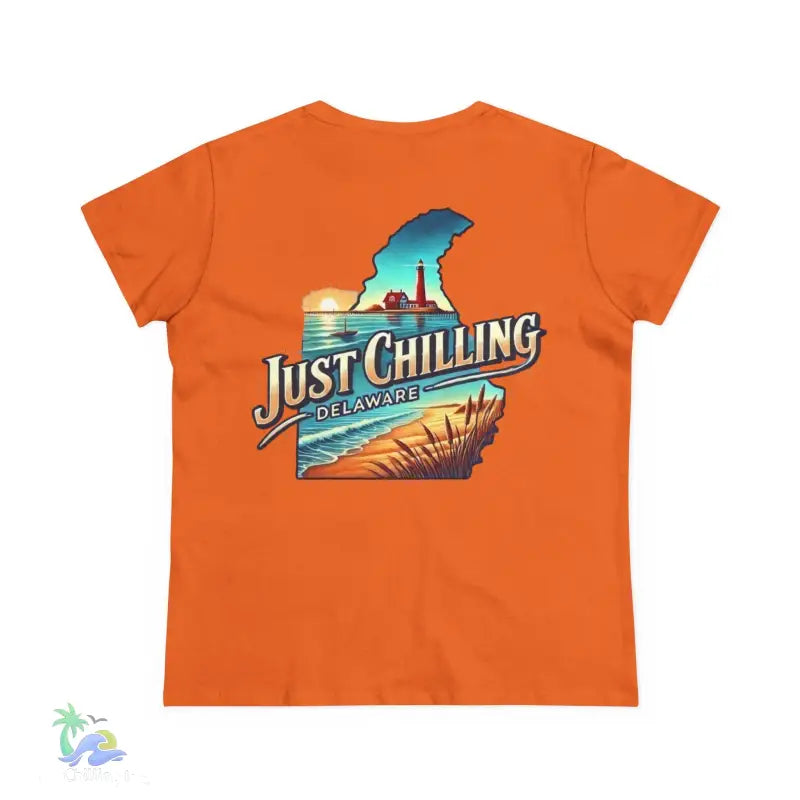 Delaware Just Chilling Tee Summer Vibes Shirt Beach Lover Gift Casual Comfort Top Vacation Outfit Essential Fun Graphic