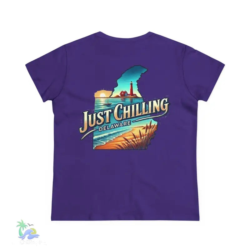 Delaware Just Chilling Tee Summer Vibes Shirt Beach Lover Gift Casual Comfort Top Vacation Outfit Essential Fun Graphic