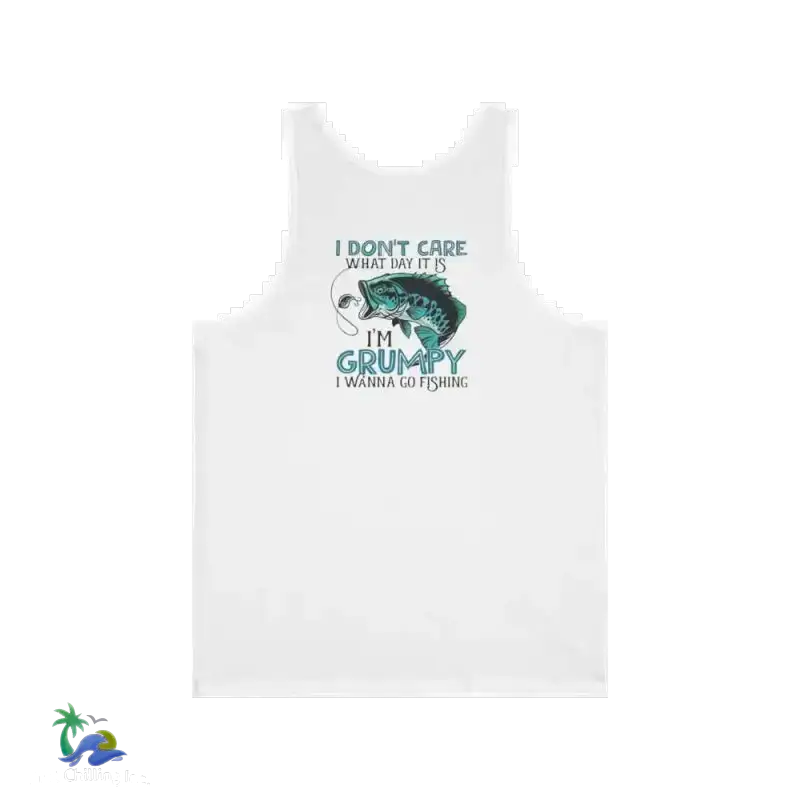 Fishing Tank Top - Unisex Jersey Wishing for a Better Catch - Just Chilling Inc. -