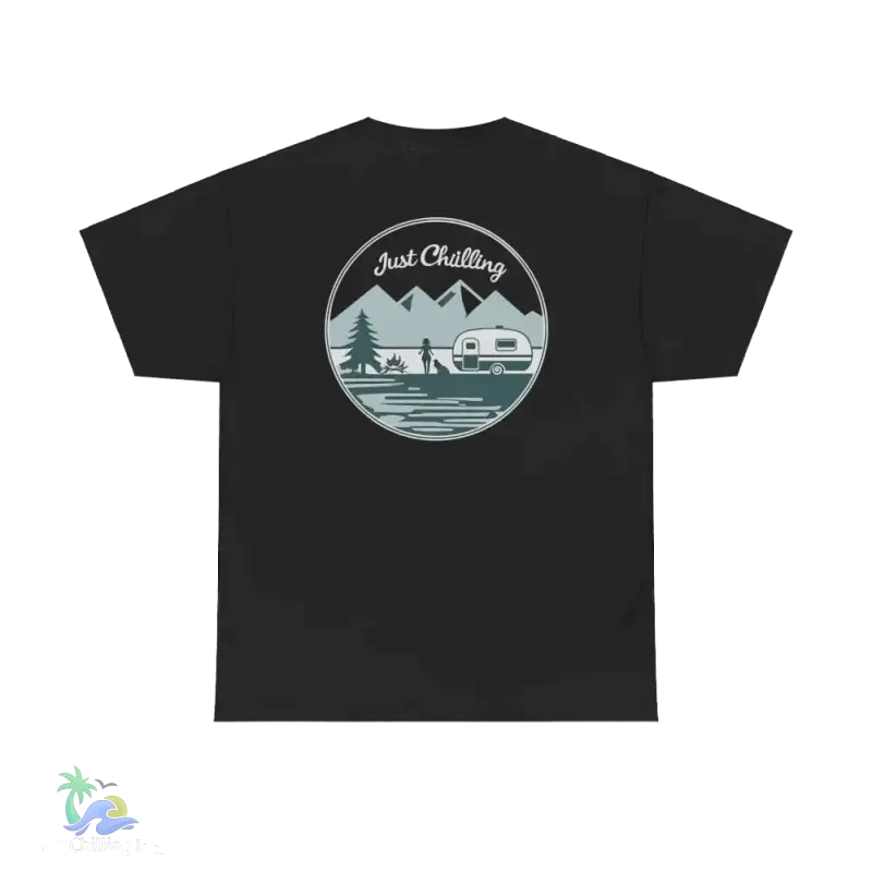 A girl her dog and her camper t-shirt 👕 - Black / S - T-Shirt