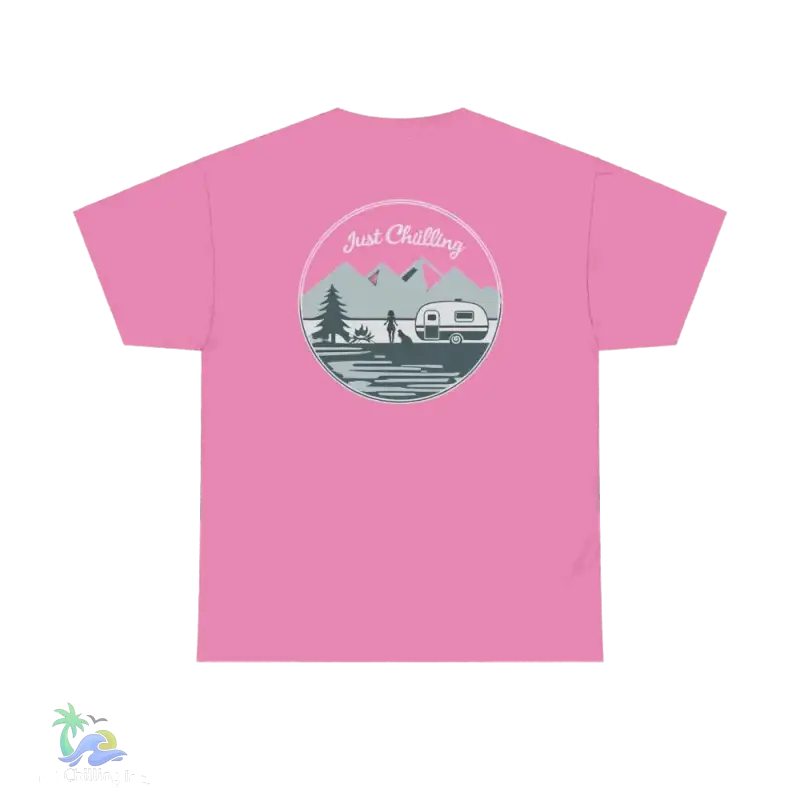 A girl her dog and her camper t-shirt 👕 - Azalea / S - T-Shirt