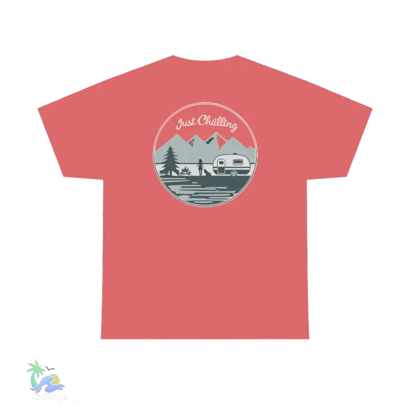 A girl her dog and her camper t-shirt 👕 - Coral Silk / S - T-Shirt