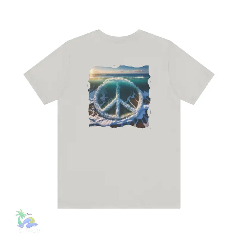 Hippie tee - peace t-shirt - Silver / S - T-Shirt