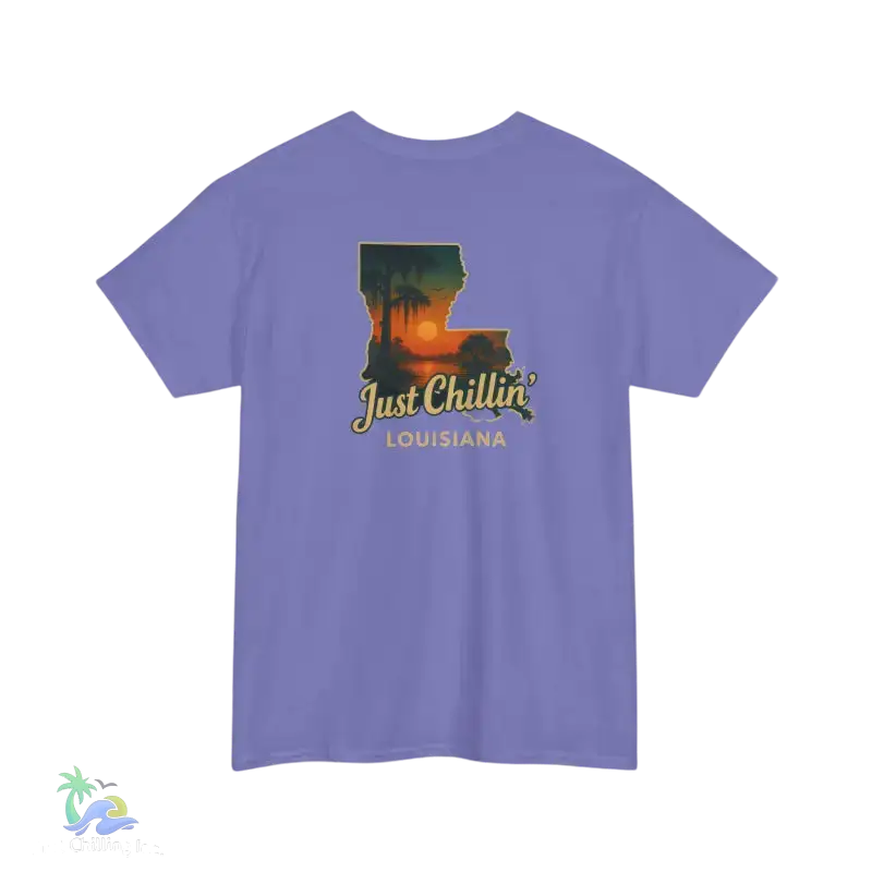 Louisiana Sunset Tee Unisex Cotton Shirt Just Chillin’ Apparel Casual Summer Top Louisiana Souvenir - T-Shirt