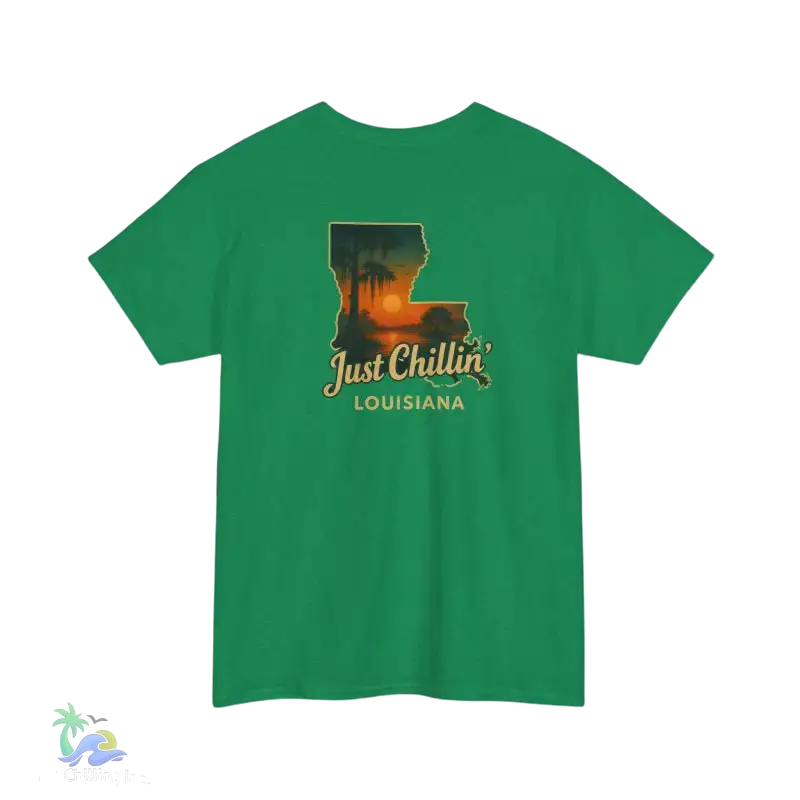 Louisiana Sunset Tee Unisex Cotton Shirt Just Chillin’ Apparel Casual Summer Top Louisiana Souvenir - T-Shirt