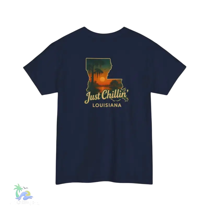 Louisiana Sunset Tee Unisex Cotton Shirt Just Chillin’ Apparel Casual Summer Top Louisiana Souvenir - T-Shirt