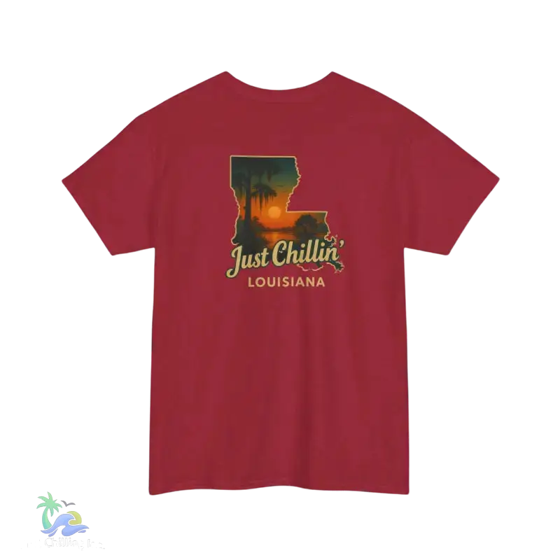 Louisiana Sunset Tee Unisex Cotton Shirt Just Chillin’ Apparel Casual Summer Top Louisiana Souvenir - T-Shirt