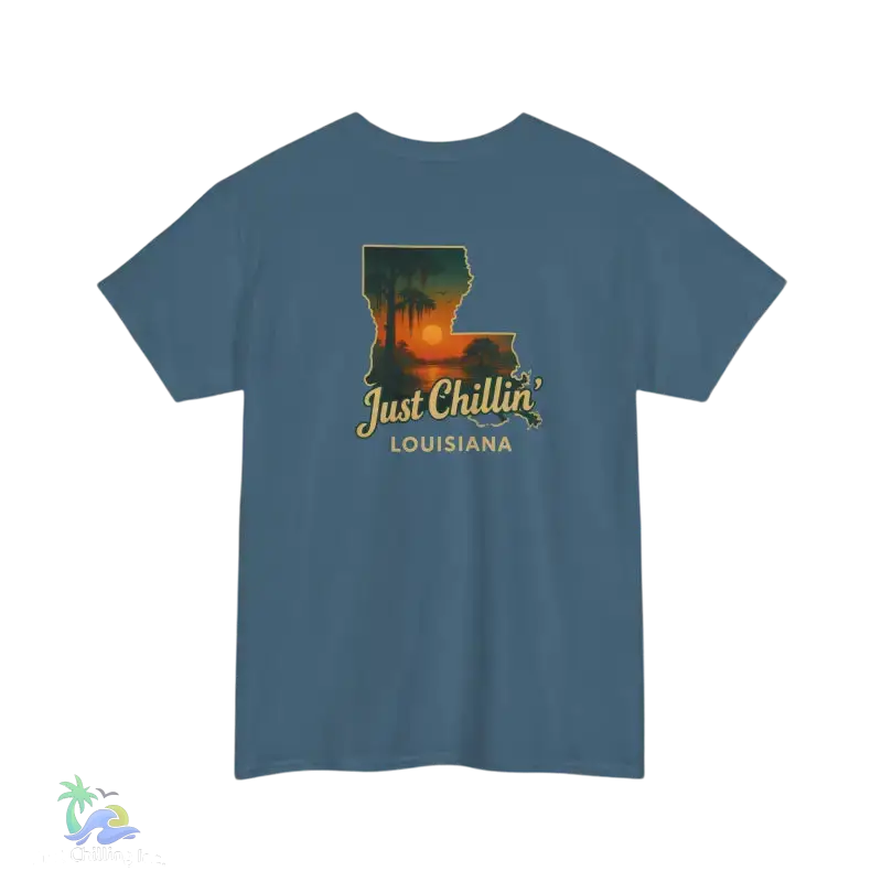 Louisiana Sunset Tee Unisex Cotton Shirt Just Chillin’ Apparel Casual Summer Top Louisiana Souvenir - T-Shirt