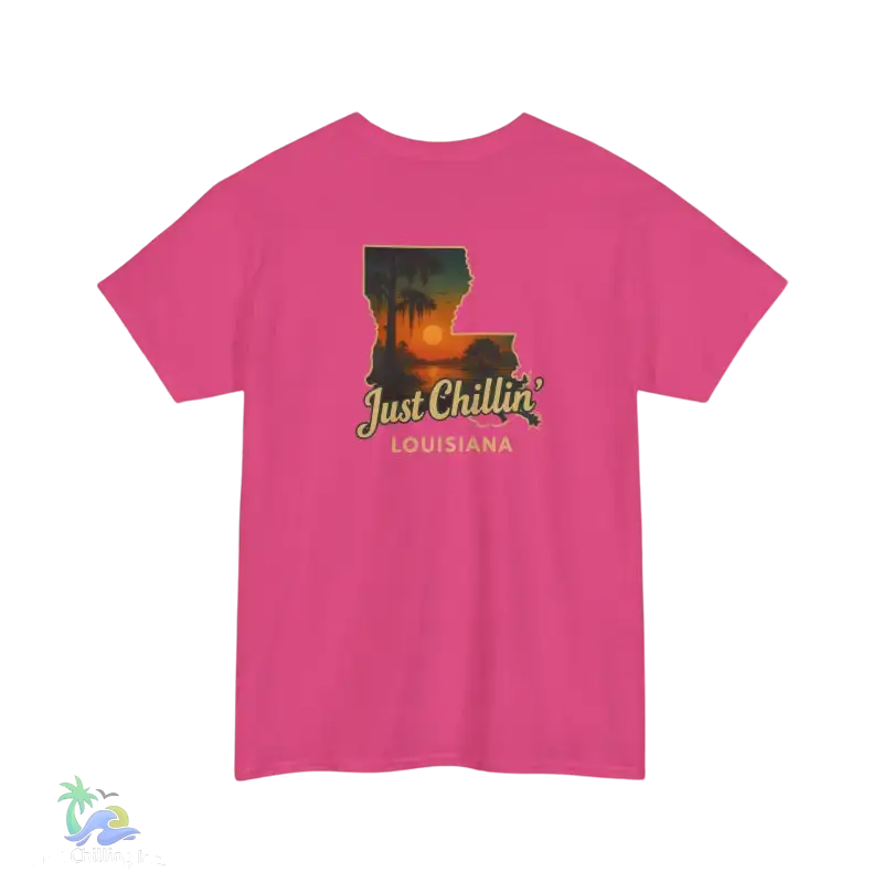 Louisiana Sunset Tee Unisex Cotton Shirt Just Chillin’ Apparel Casual Summer Top Louisiana Souvenir - T-Shirt