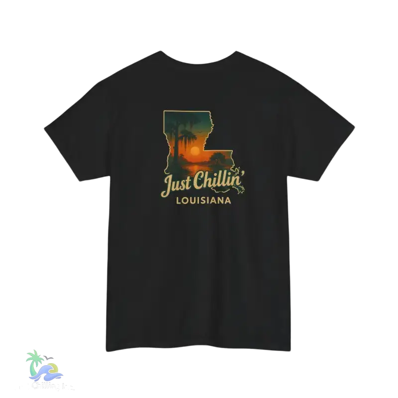 Louisiana Sunset Tee Unisex Cotton Shirt Just Chillin’ Apparel Casual Summer Top Louisiana Souvenir - T-Shirt
