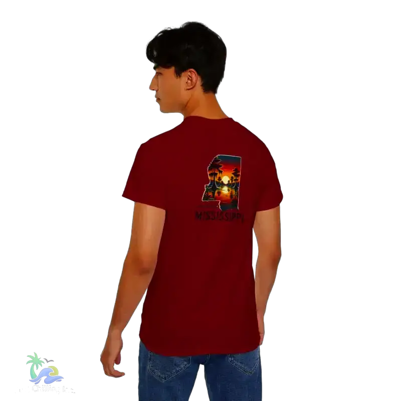 Relaxed Mississippi Graphic Tee Casual Summer T-Shirt Vacation Outfit Gift for Him/Her Ideal for Beach Days - T-Shirt