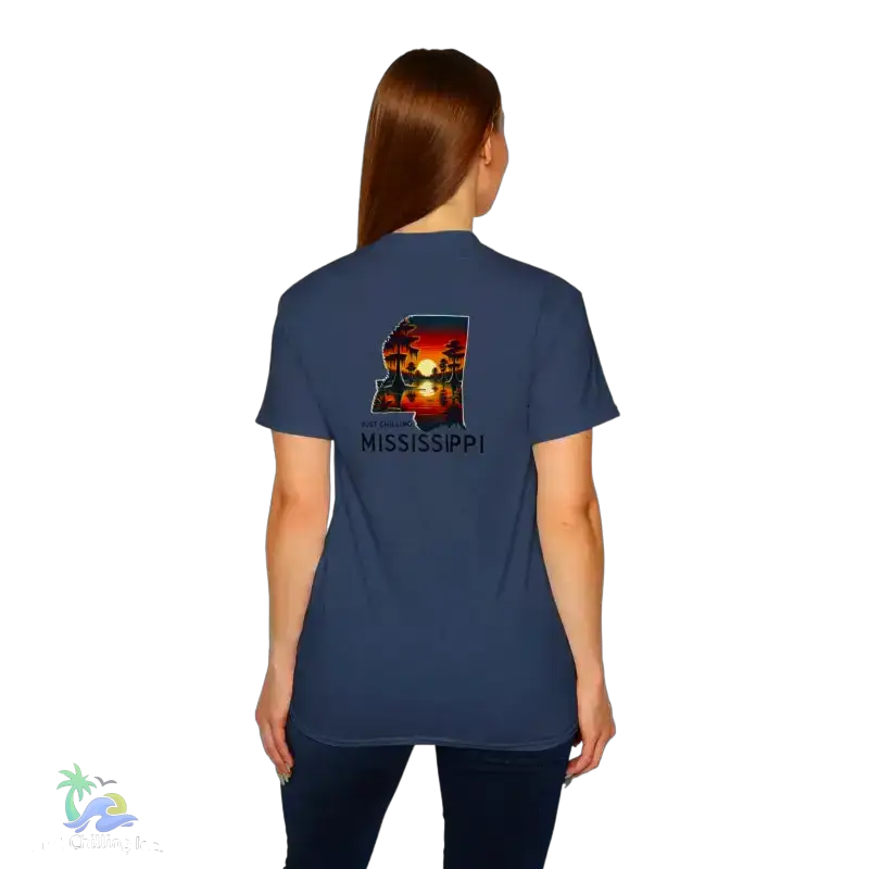 Relaxed Mississippi Graphic Tee Casual Summer T-Shirt Vacation Outfit Gift for Him/Her Ideal for Beach Days - T-Shirt