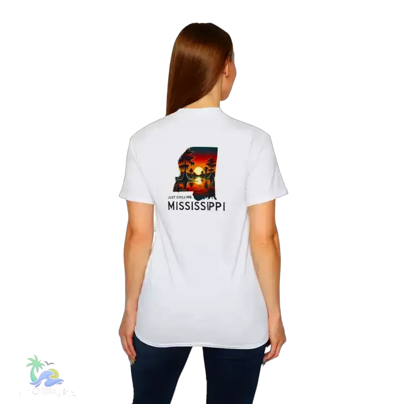 Relaxed Mississippi Graphic Tee Casual Summer T-Shirt Vacation Outfit Gift for Him/Her Ideal for Beach Days - White / S